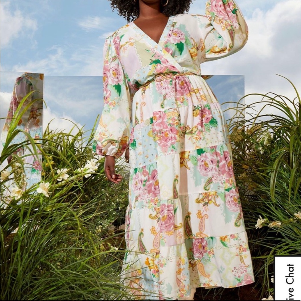 NWT Eloquii Floral Maxi Dress